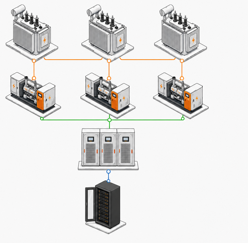 Radore Datacenter 2 power distribution diagram